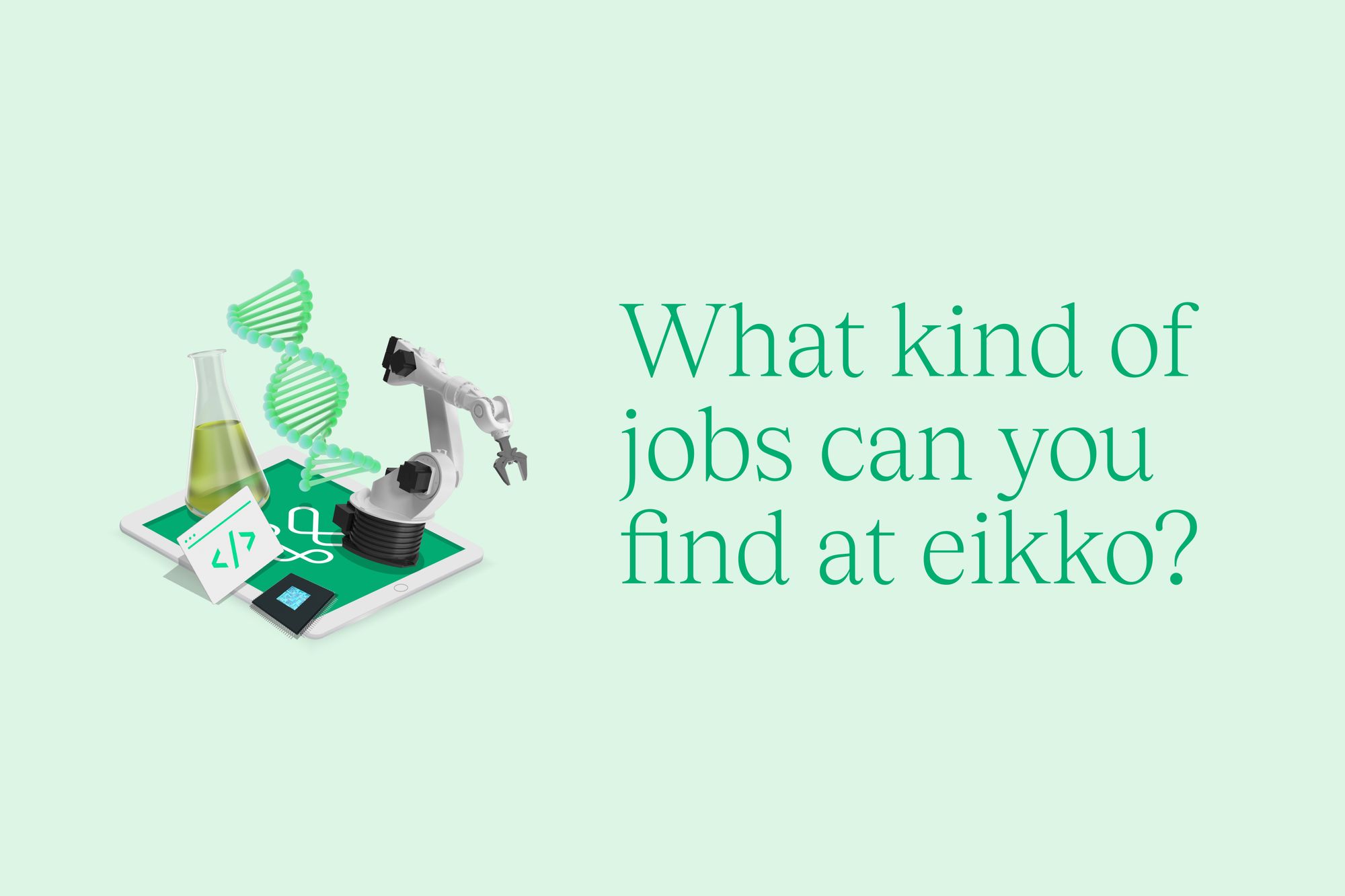 What kind of jobs can you find at eikko? 🚀